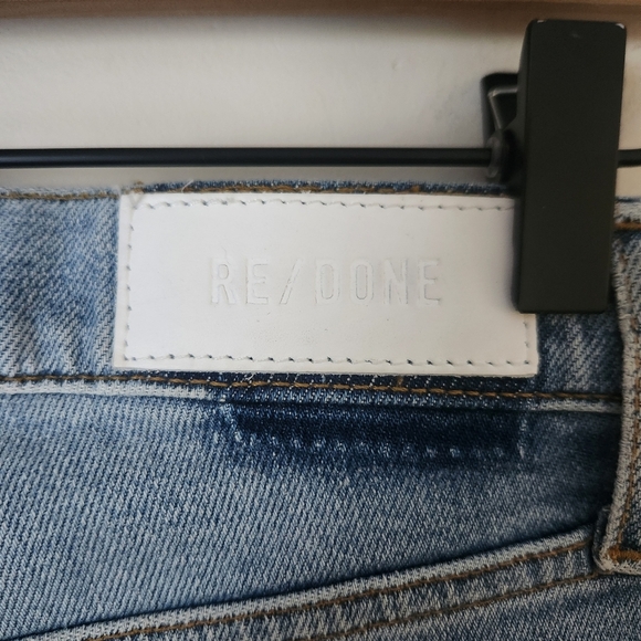 Re/Done | Comfort Stretch High Rise Stove Pipe Jeans in Mid 90s - Size 27 - Picture 9 of 13